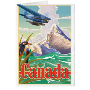Kanada Vintage resor poster Hälsningskort