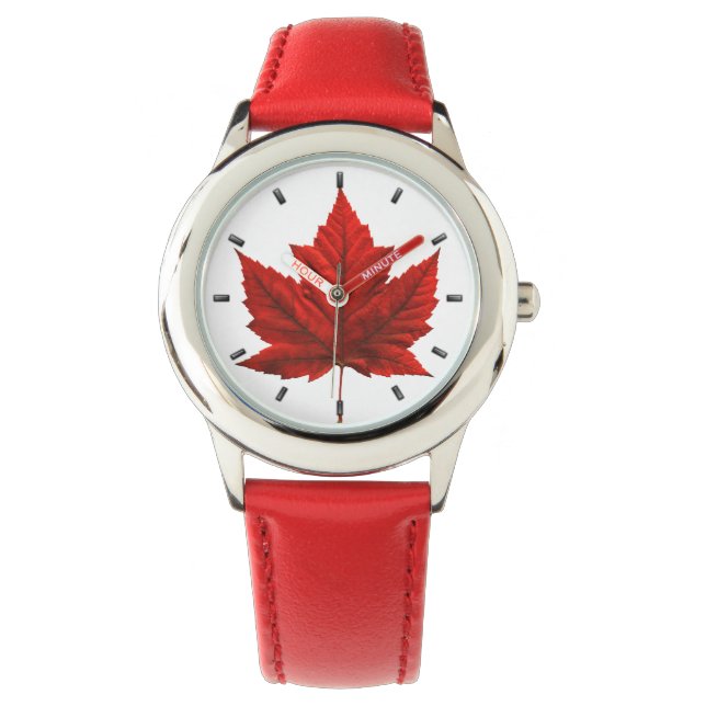 Kanada Watch Canada Maple Löv Souvenir Wristwatch Armbandsur (Framsida)