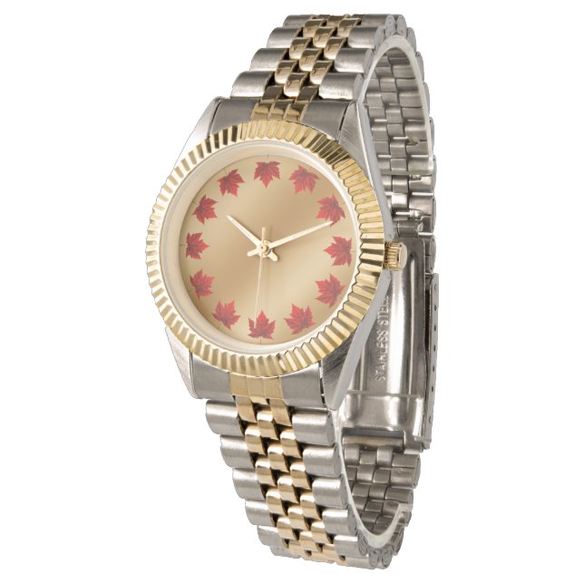 Kanada Watch Canada Maple Löv Souvenir Wristwatch Armbandsur (Vinklad)