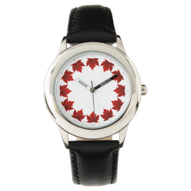 Kanada Watch Canada Maple Löv Souvenir Wristwatch Armbandsur (Framsida)