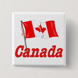 Kanada Wave Flagga Knapp