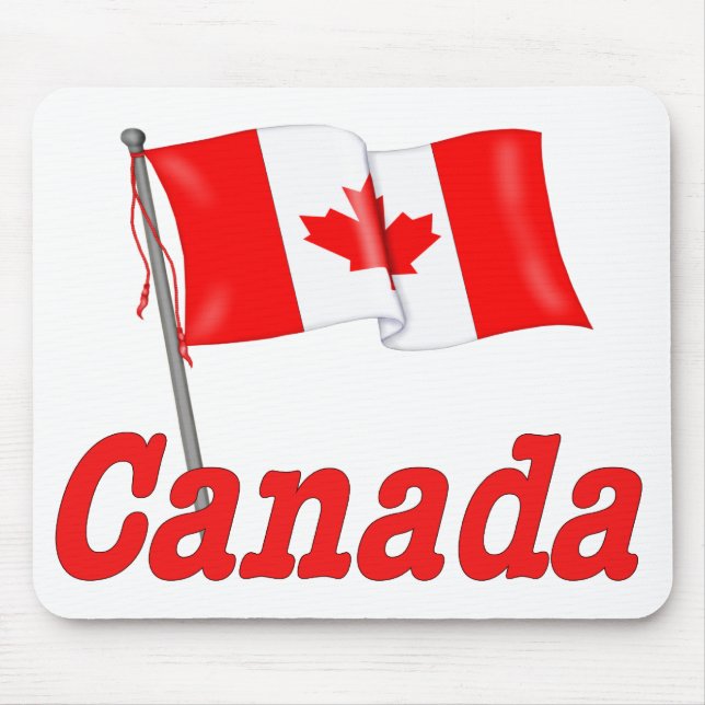 Kanada Wave Flagga Musmatta (Framsidan)