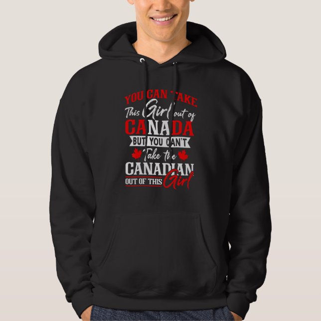 Kanada Women Canadian Girl Canada Day Hoodie (Framsida)