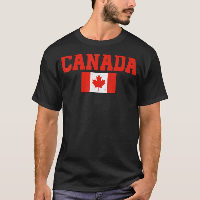 Kanada Women Manar Kids Red Maple Löv Flagga Kanad T Shirt (Framsida)