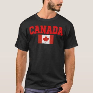 Kanada Women Manar Kids Red Maple Löv Flagga Kanad T Shirt