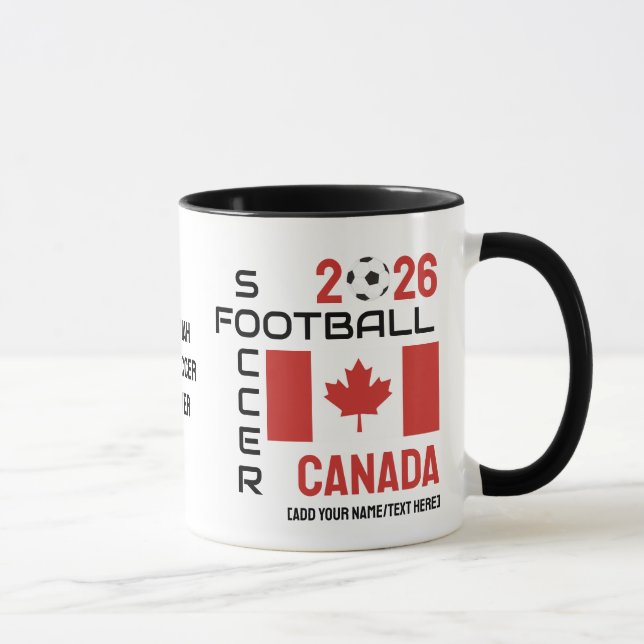 KANADA World Football Custom Name 2026 ANY YEAR Mugg (Höger)