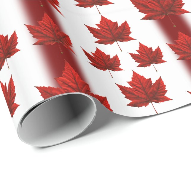 Kanada Wrapping Papper Canada Flagga Souvenir Papp Presentpapper (Rullad Hörn)