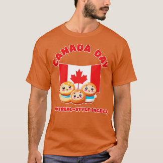 Kanadadag Funny Kawaii Montreal Style Bagels T Shirt