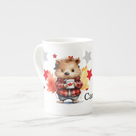 Kanadadag tema benporslin mugg