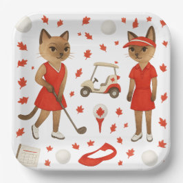 Kanadadag tema för golfer som kärlek katter