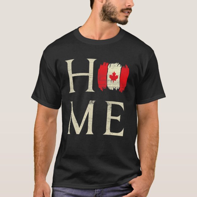 Kanadadagen hemdag Maple Proud Canadian Flagga Kan T Shirt (Framsida)