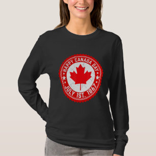 Kanadadagen Lycklig 1867 Maple Löv Canadian FLA T Shirt