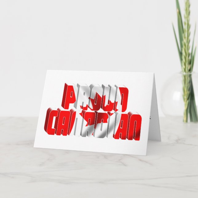 Kanadadagen Proud Canadian Kort (Framsida)