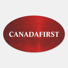 KANADAFIRST Oval Sticker Ovalt Klistermärke