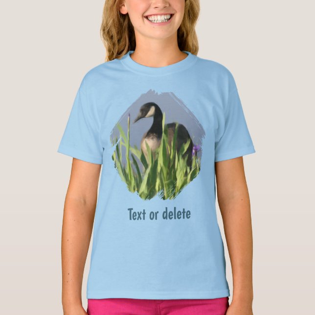 Kanadagås Iris Djurkonst  T Shirt (Framsida)