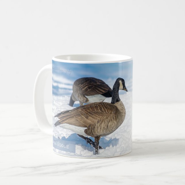 Kanadagås Matthew 6:26 KJV Kaffemugg (Framsida vänster)