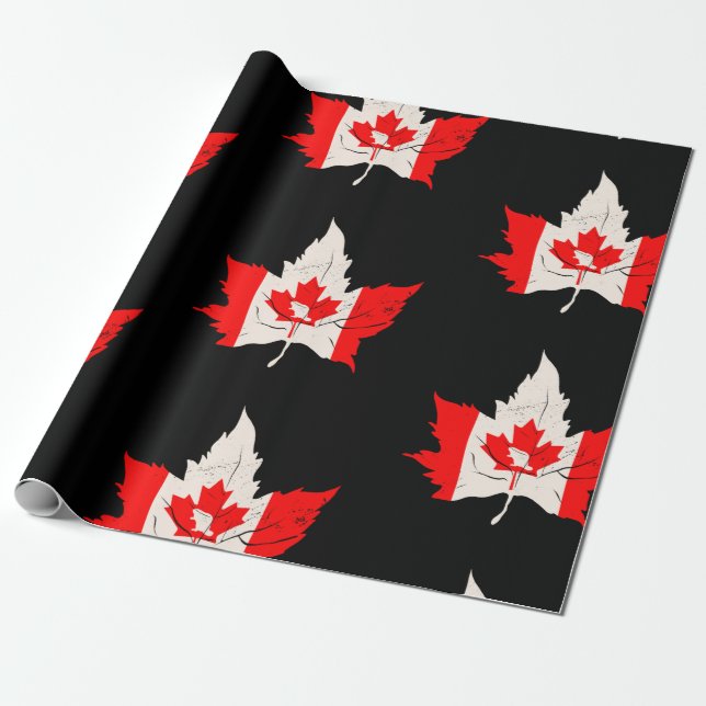 kanadaple löv beaver canadian presentpapper (Utrullad)