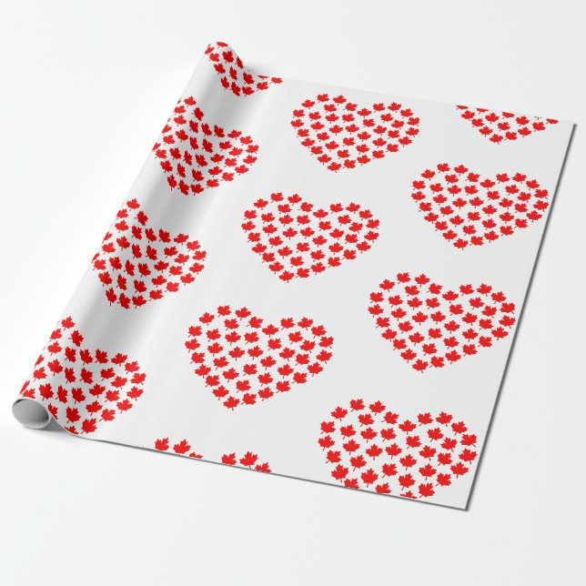 kanadaple löv presentpapper (Utrullad)