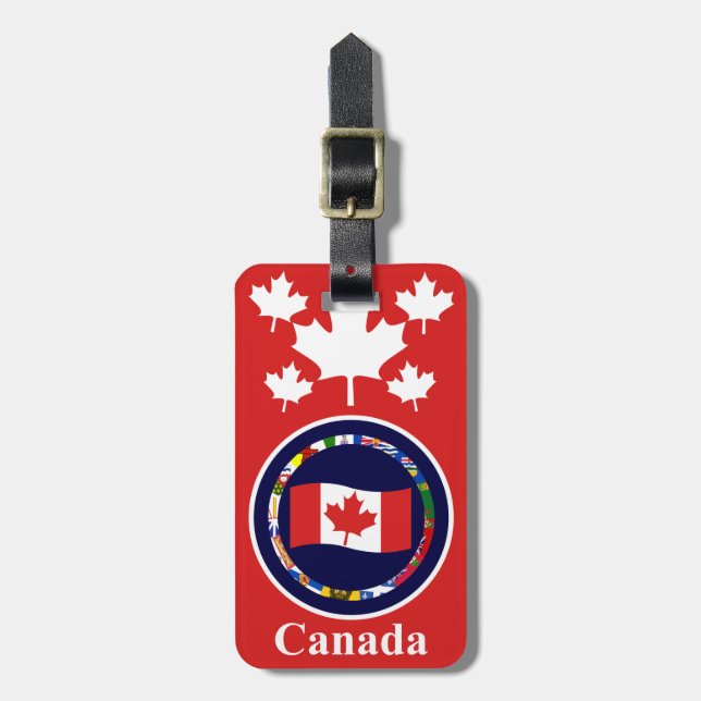 Kanadas 6-resagemärke (lägg till adress på andra s bagagebricka (Vertikal Framsida)