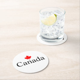 Kanadas anpassningsbar med rödapelsmussla löv underlägg papper rund