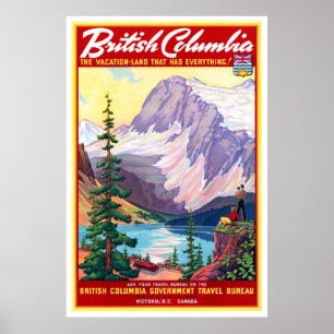 Kanadas British Columbia Vintage affisch återställ