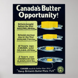 Kanadas Butter Opportunity (canvas) Poster