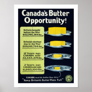 Kanadas Butter Opportunity (vit) Poster