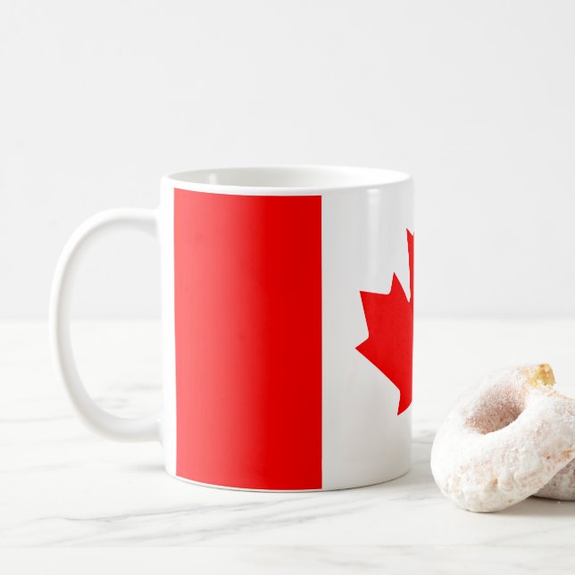 Kanadas flagga kaffemugg (Med munk)