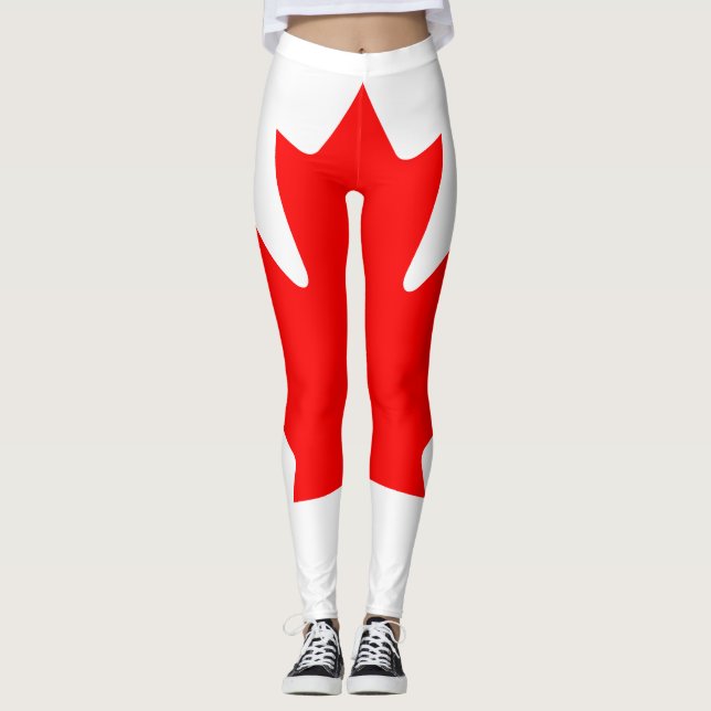 Kanadas flagga leggings (Framsida)