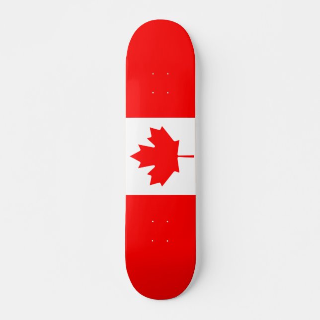 Kanadas flagga mini skateboard bräda 18,5 cm (Framsida)