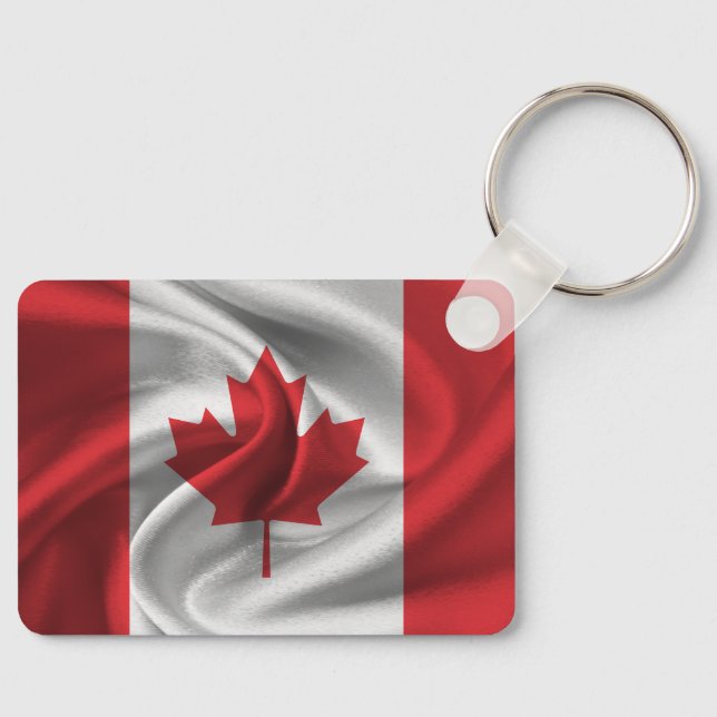 Kanadas Flagga-nyckelkedja Nyckelring (Framsida)