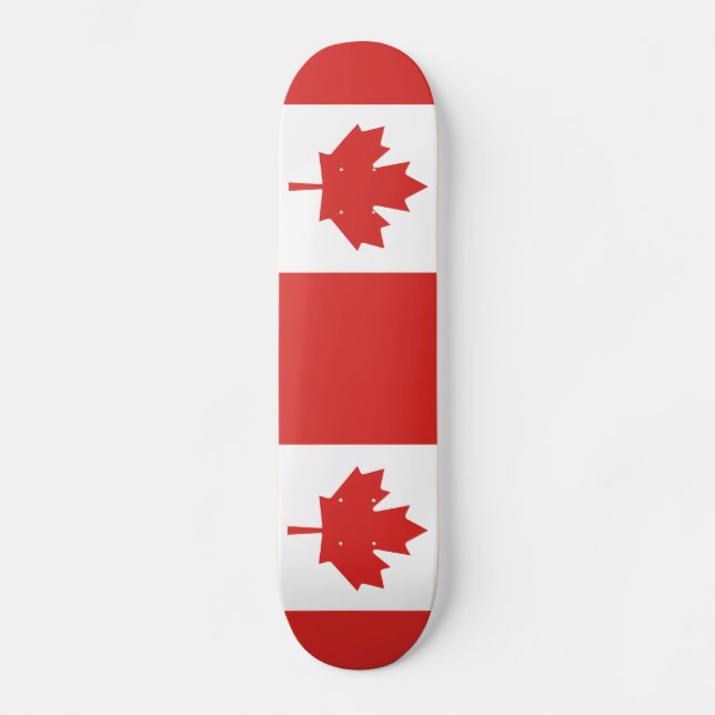 Kanadas flagga skateboard bräda 19,5 cm (Framsida)