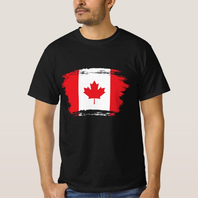 Kanadas flagga t shirt (Framsida)