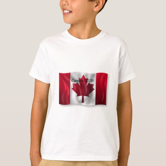 Kanadas flagga  t shirt (Framsida)