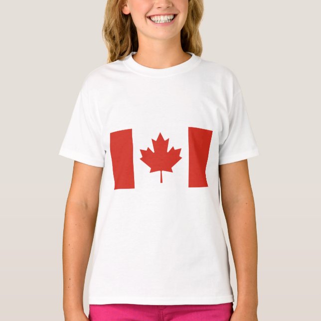 Kanadas Flagga T Shirt (Framsida)