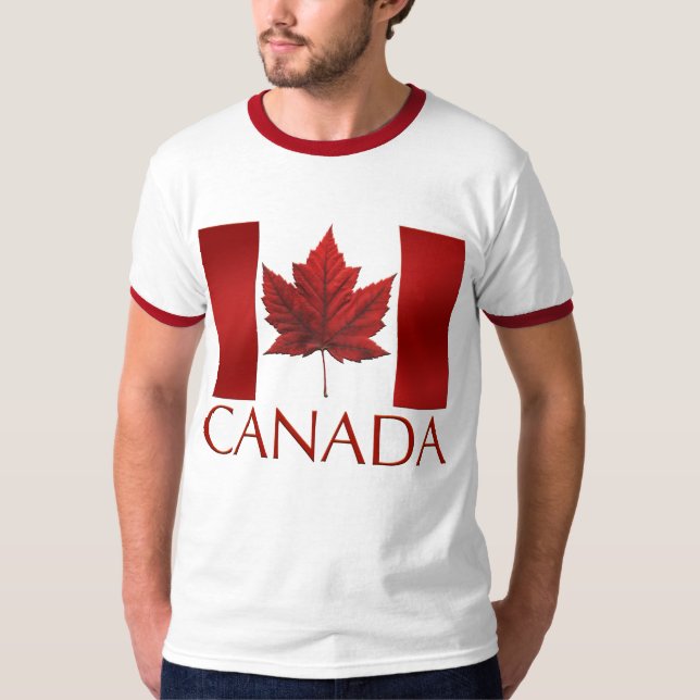 Kanadas Flagga T-shirts Gifts Souvenirs Canada Shi (Framsida)