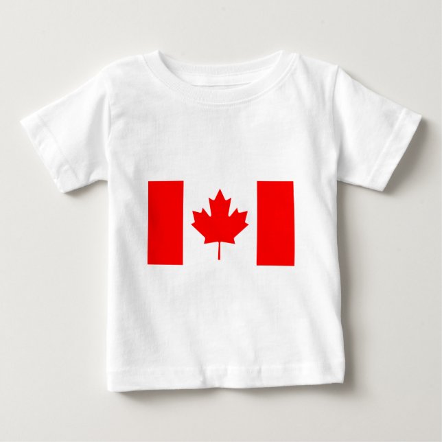 Kanadas Flagga Tee Shirt (Framsida)