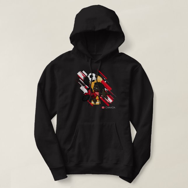 Kanadas fotbollsmatchande fotbollsmatchande fotbol hoodie (Design framsida)