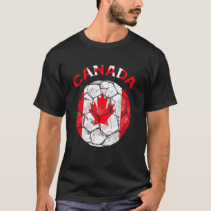 Kanadas fotbollsspelare 2022 Kids canadian Flagga T Shirt