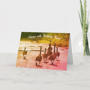 Kanadas gäsfamilj Personlig Birthday Kort