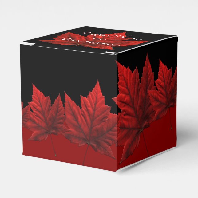Kanadas Gift Box Personalize Autumn Löv Gift Boxes Presentaskar (Framsidan Sidan)