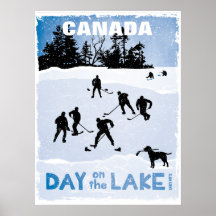 Kanadas Hockey Day on Sjö Pond Hockey