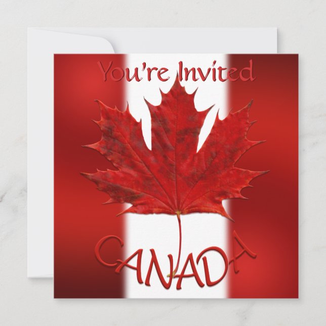 Kanadas inbjudningar Personlig Maple Löv CN OSA (Framsida)