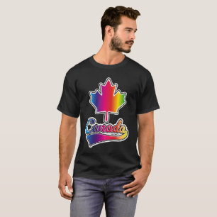Kanadas logotyp för regnbåge i Pride T Shirt