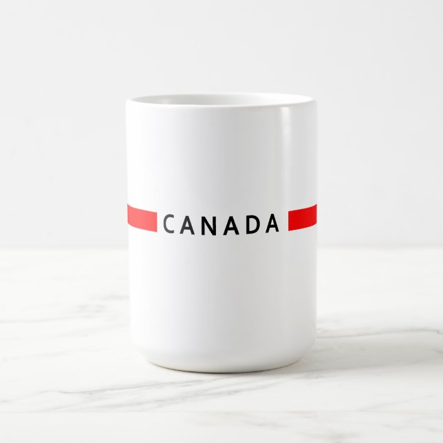 Kanadas minimalistiska flagga kaffemugg (Center)