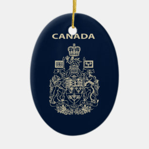 Kanadas nationella emblem julgransprydnad keramik