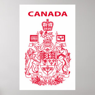 Kanadas nationella emblem poster