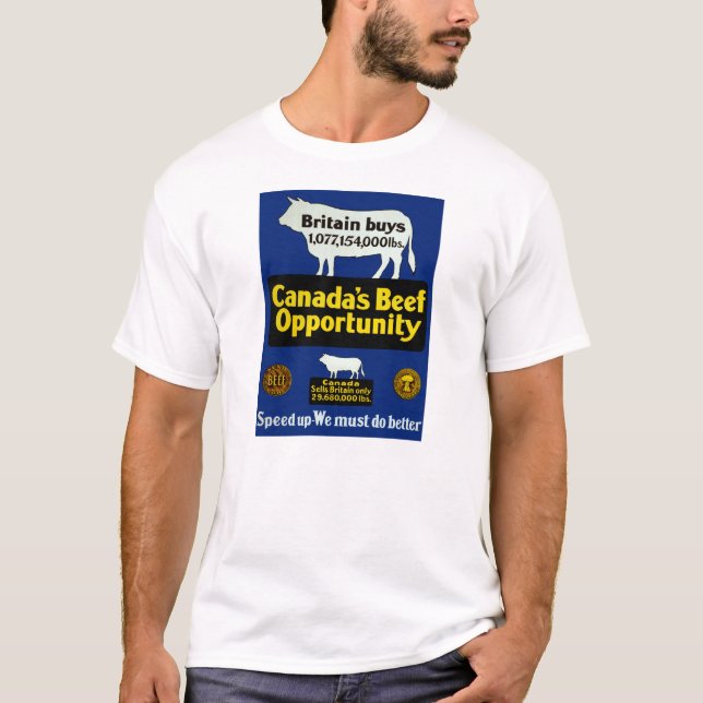 Kanadas nötköttsmöjlighet tee shirt (Framsida)
