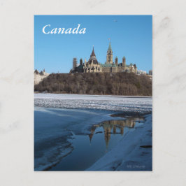 Kanadas parlaments Byggnad View från Ottawa River Vykort