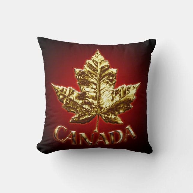 Kanadas Pillow Guld Canada Team Souvenir Pillow Kudde (Framsida)